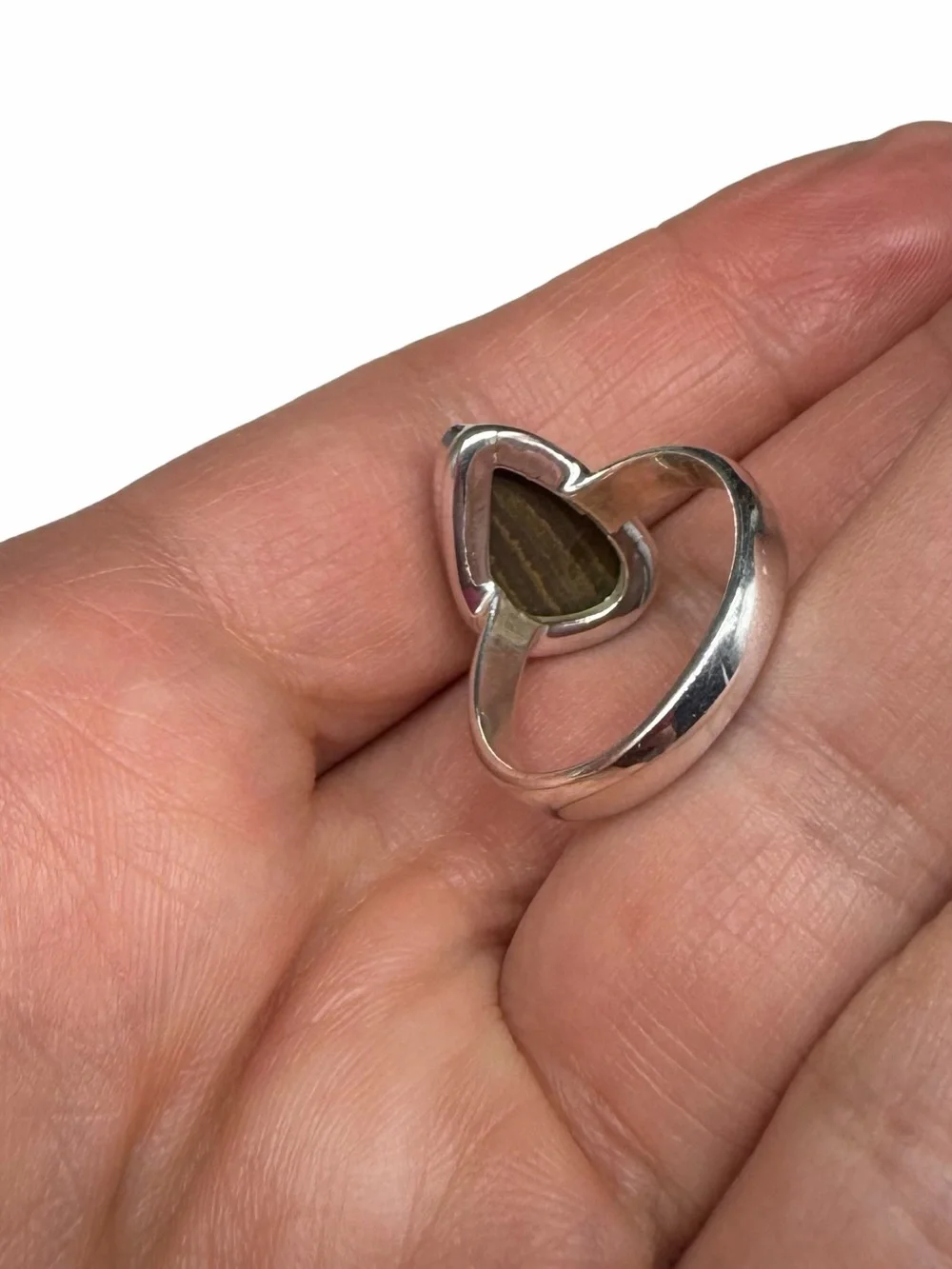 Blue Australian Fire Opal Ring Size 7 Solid 925 Sterling Silver Natural Stone